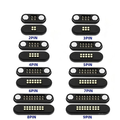 Magnetic Pogo Pin Connector - 2–14 Pin Spring-Loaded Contact Charging Dock, 2.8mm Pitch Plug