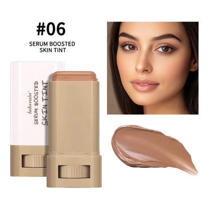 Stick Foundation Balm – Serum-Infused Skin Tint, High-Coverage & Smoothing, Travel-Friendly Bronzer
