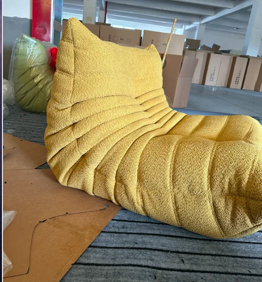 Caterpillar Single Sofa Chair – Cozy Tatami Lounge Chair for Living Room, Bedroom, Balcony, Reading, and Leisure