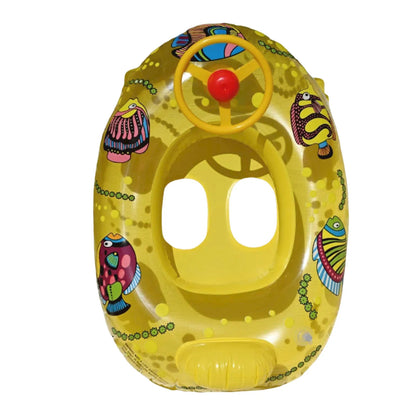 Inflatable Baby Swimming Ring – Thickened PVC Swim Float with Widened Airbag and Anti-Rollover Design for Pool and Beach Fun