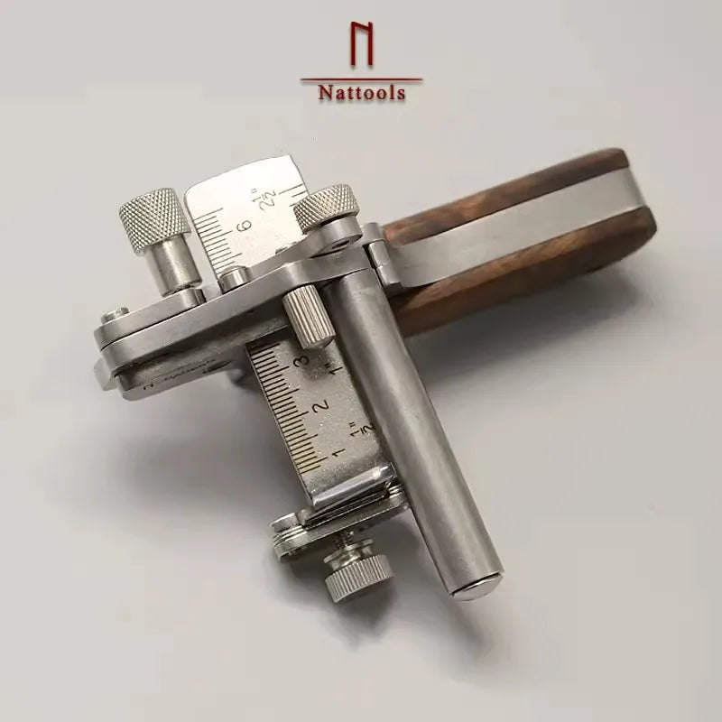 Nattools Manual Belt Cutter - 10–60mm Adjustable Stainless Steel Leather Cutting Tool