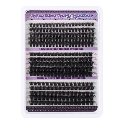 270pcs Individual Cluster Lashes — Fluffy Volume False Eyelashes with Bond & Seal Glue Kit, 60D/80D/100D Extensions