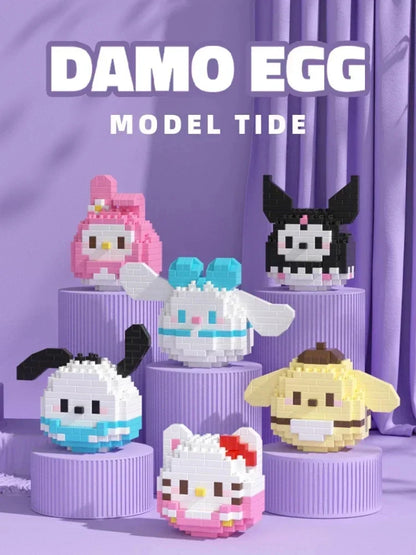 Stitch, Sanrio, and Mickey Mouse Cartoon Dolls - Micro-Particle Building Block Toys Compatible with Children's Gifts