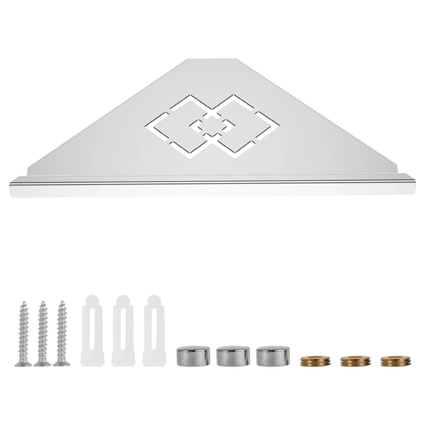 Stainless Steel Bathroom Wall Shelf – Corner Shower Storage Rack for Shampoo, Makeup & Bathroom Organization