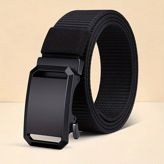 Metal Automatic Buckle Nylon Tactical Belt for Men – High-Quality Army Military Waist Canvas Strap