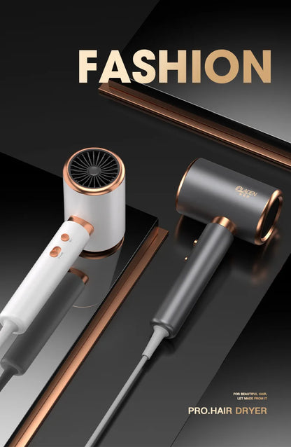 Professional Foldable Hair Dryer with Negative Ions & Blue Light – High Power Salon & Home Use