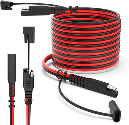 14AWG 4.5M SAE to SAE Extension Cable Quick Connect Battery Charging Wire for Car, RV, Motorcycle & Solar Panel Universal Power Lead