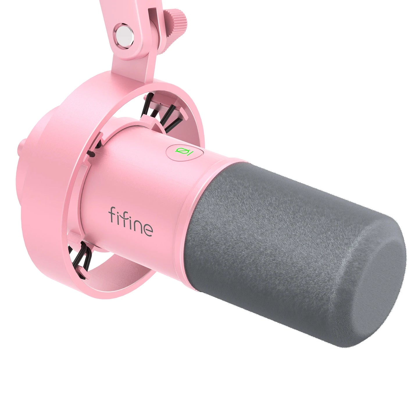 FIFINE USB/XLR Dynamic Microphone – Shock Mount, Touch-Mute, Headphone Jack & Volume Control, for PC or Sound Card Recording (K688)