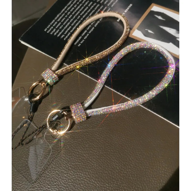 Luxury Rhinestone Mobile Phone Lanyard Wrist Chain - High-End Diamond-Encrusted Bracelet - Antiloss Reinforced