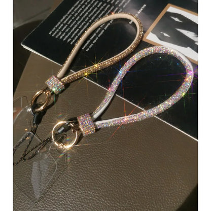 Luxury Rhinestone Mobile Phone Lanyard Wrist Chain - High-End Diamond-Encrusted Bracelet - Antiloss Reinforced