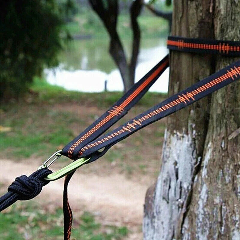 Secure Your Hammock with 2/4Pcs Special Reinforced Polyester Straps: High Load-Bearing Barbed Design for Outdoor Camping