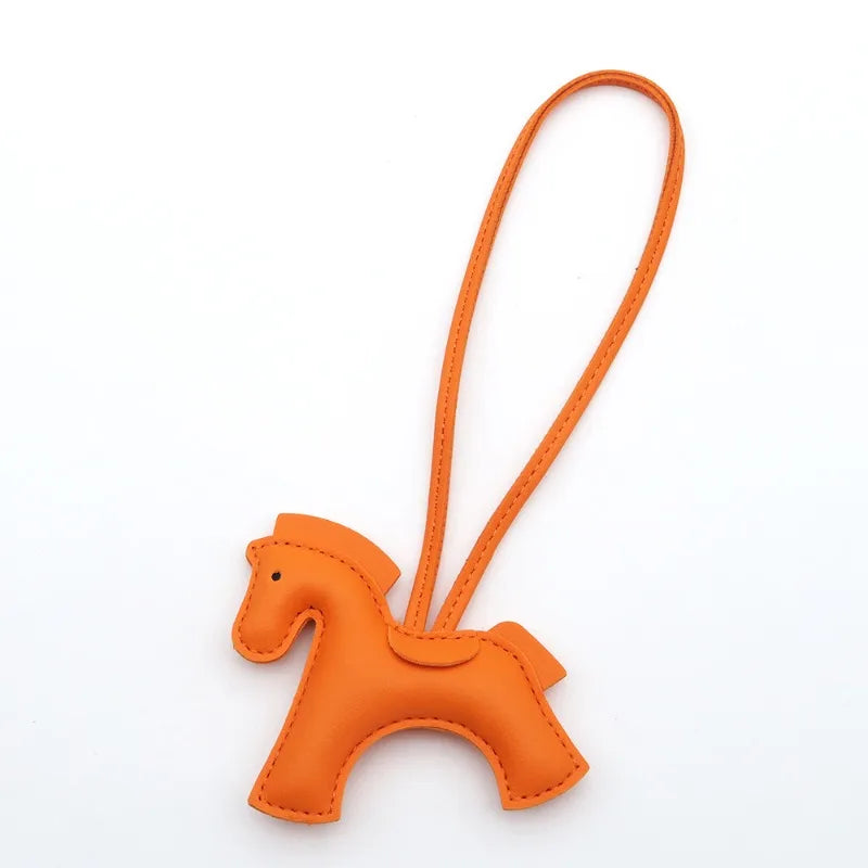 Fashion Horse Keychain - PU Leather Horse Charm for Car Keys, Handbags & Gifts