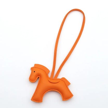 Fashion Horse Keychain - PU Leather Horse Charm for Car Keys, Handbags & Gifts