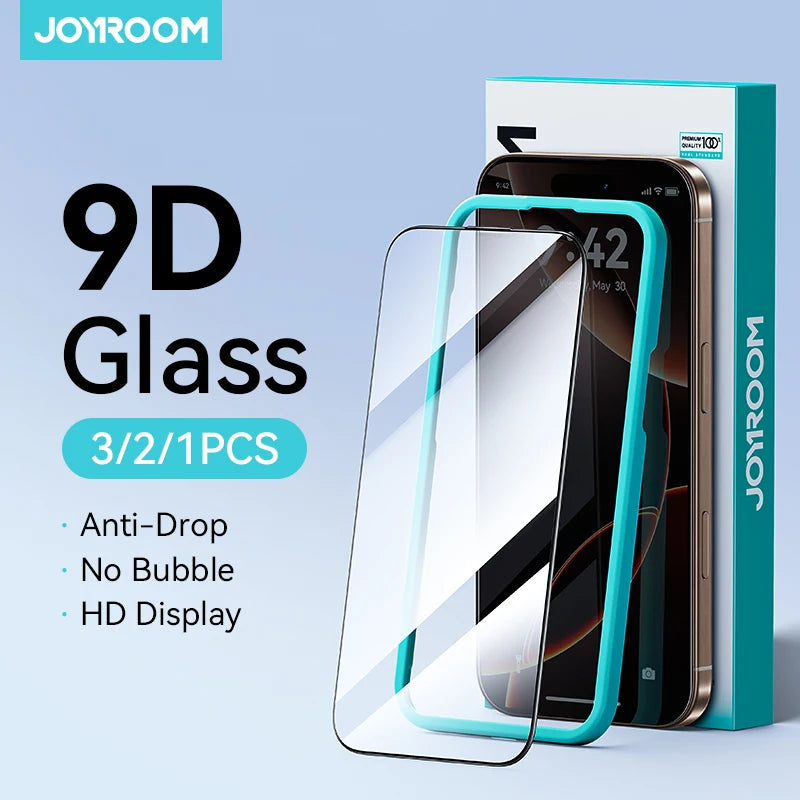 Joyroom HD Tempered Glass Screen Protector - Full-Screen Protection for iPhone 18, 17, 16 & 15 Pro Max