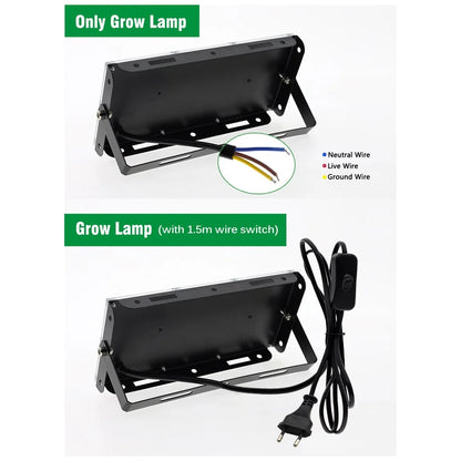 Full Spectrum LED Grow Light: 50W-300W Phytolamp for Indoor Plant Cultivation - Black Lights for Optimal Flower Growth, EU Plug
