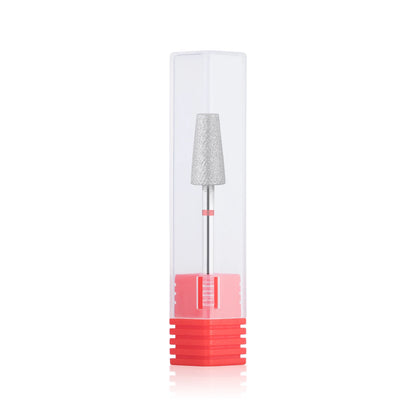 BNG Diamond Nail Sanding Drill Bits - Cross Teeth Barrel Rotary Cuticle Clean Burr, 3/32" Manicure Bit for Nail Accessories