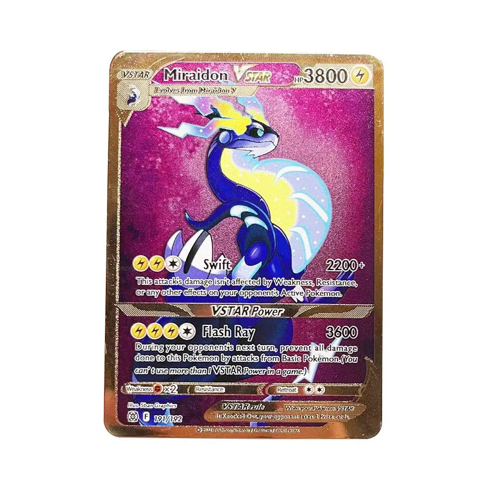 2025 Metal Pokémon Card - Arceus Charizard Mewtwo VMAX GX EX Gold Anime Collectible Card