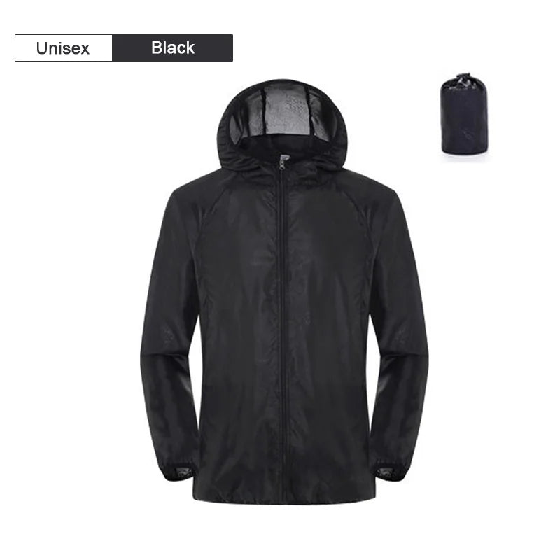 Unisex Waterproof Camping Jacket — Men & Women Windbreaker, Raincoat for Hiking, Climbing, and Sun Protection