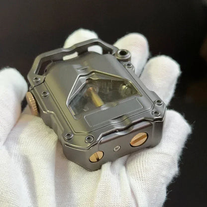 Creative LED Metal Kerosene Lighter : Cool Mechanical Design, Personalized High-Looking Gift for Men