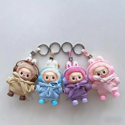 Labubu 4.0 Doll Hooded Sweater – Casual Sportswear Outfit for Mini Labubu V4 Dolls