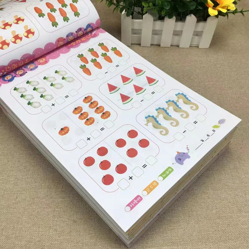 80-Page Children’s Math Copybook — Addition & Subtraction Handwriting Practice, Preschool Mathematics Exercise Book