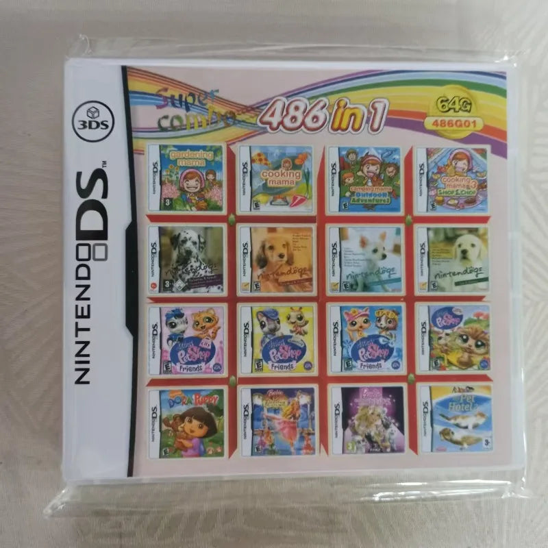 NDS/3DS Multi-ROM Game Card — 4300/510/500/208-in-1 Combined NDS Cartridge/Cassette