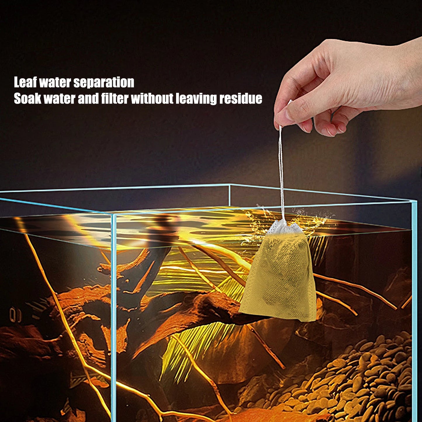 Aquarium Almond Catappa Leaves – Betta & Shrimp Fish Tank Accessories for Creating a Rainforest Environment