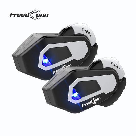 Freedconn T Max Motorcycle Helmet Bluetooth 5.0 Intercom – Waterproof Headset with Hands-Free Communicator, FM Radio, 1000M Range for 6 Riders