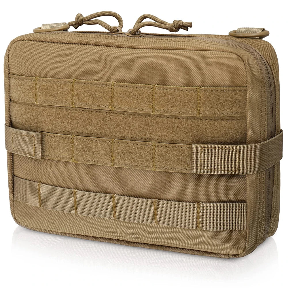 Tactical MOLLE Utility Admin Pouch – EDC Medical Gear Organizer Bag Attachment for Backpack, Hunting & Outdoor Use