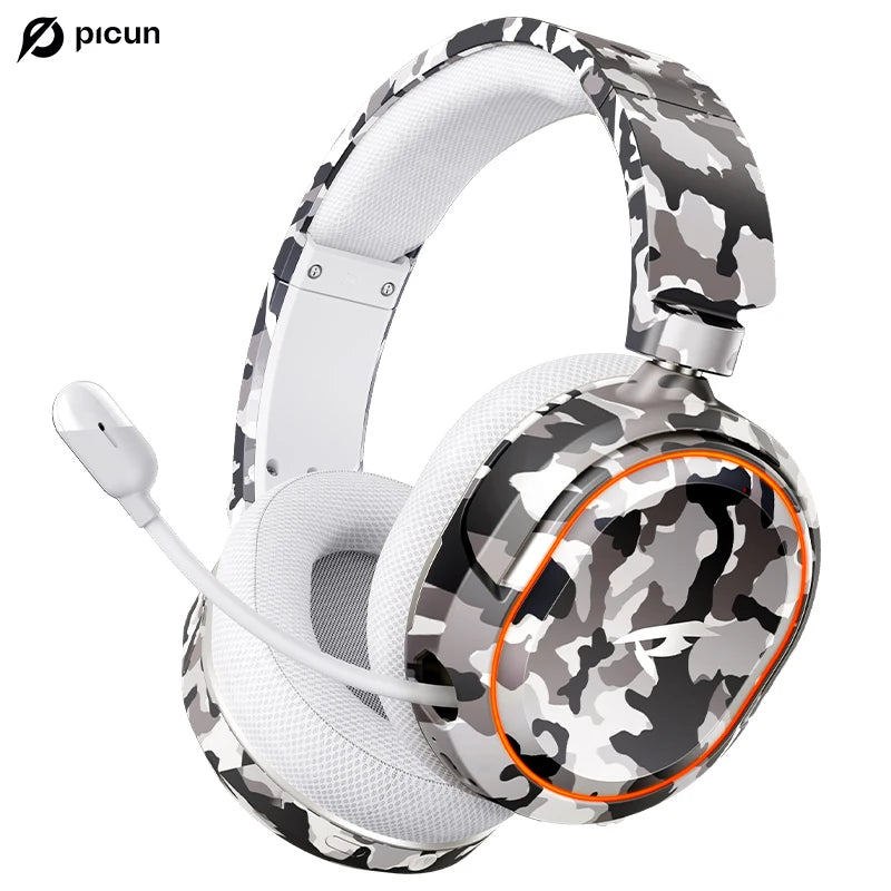 Picun G2 Wireless Gaming Headset – 2.4G & Bluetooth, 5ms Low Latency, 7.1 Surround Sound, ENC Mic for PC, PS4, PS5, Switch & Phone