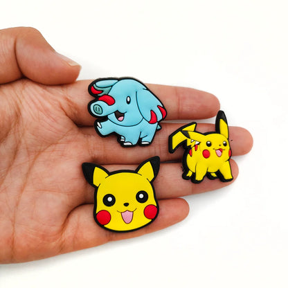 Aoger Pokemon Shoe Charms - Dinosaur PVC Sandals Decoration Buckle - Kids' Gift Accessories