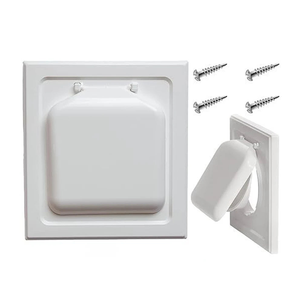 Dual Door Dryer Vent Cover with Screws – Easy Install Exterior Exhaust Vent for Home Safety