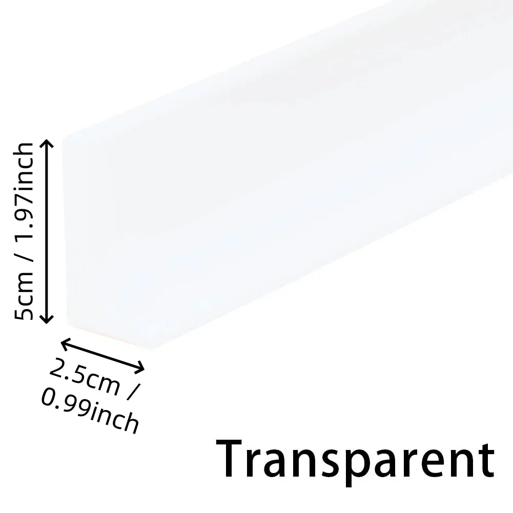 Shower Threshold Water Guard - Bathroom Glass Door Bottom Seal for Wet-Dry Separation and Waterproof Edge Protection