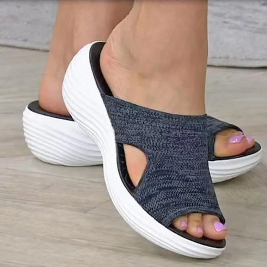 Women’s Casual Open-Toe Platform Sandals – Breathable Outdoor Beach Wedges Plus Size 2023