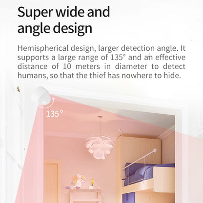 Tuya 2-in-1 ZigBee Mini PIR Motion Detector & Bright Lux Light - Passive Infrared Security Burglar Alarm Sensor