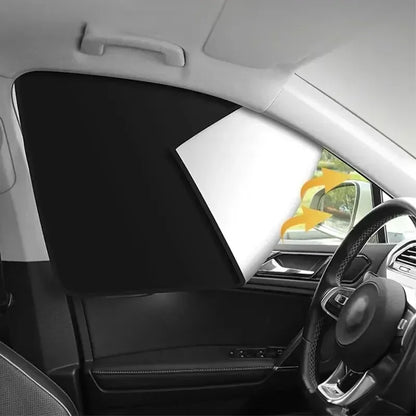 2PCS Magnetic Car Side Window Sun Shades – UV Protection Privacy Curtains, Anti-Glare Sunshade Covers for Front & Rear Windows