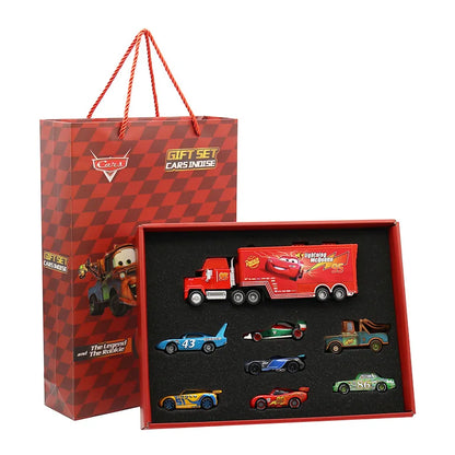 Disney Pixar Cars 3 Diecast Toy Set - Lightning McQueen, Mater, Jackson, and Uncle Truck Champion Car Models for Boys, Birthday Gift