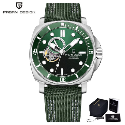 PAGANI DESIGN 2023 Men’s Tourbillon Automatic Watch – Mechanical Wristwatch with Ceramic Bezel, Luminous Display & 20Bar Waterproof