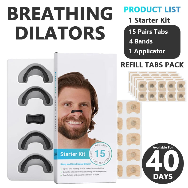 Anti-Snoring Sleep Mouth Tape & Nasal Breathing Dilators Kit – Improve Sleep Quality, Snoring Solution for Men