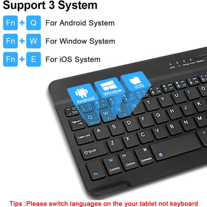 Bluetooth Wireless Mini Keyboard – Rechargeable Gaming Keyboard for Laptop, Tablet, Phone, iPad (Android & iOS, Windows)