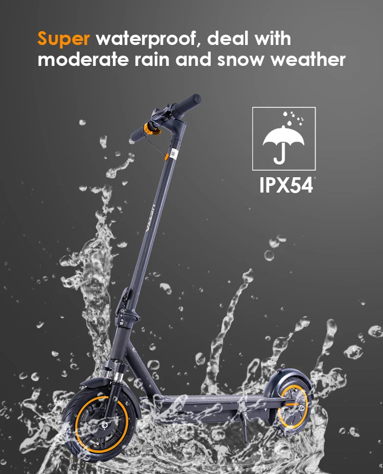 HEZZO G30 36V 500W Electric Scooter — 21MPH, 37.5-Mile Range, 10" Wheels, 15Ah Foldable Escooter with Front Suspension