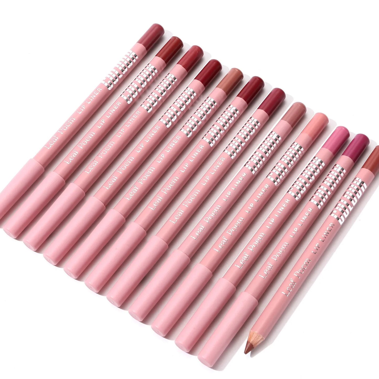 12-Color Matte Lipliner Pencil – Waterproof, Plumping Lip Liner for Natural Nude & Pink Shades | Professional Lip Contour Makeup
