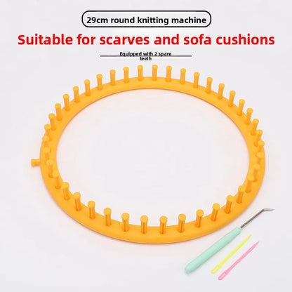 DIY Plastic Weaving Loom Kit - Portable Rectangle Knitting Tool for Handmade Wool Crafts & Sewing Projects