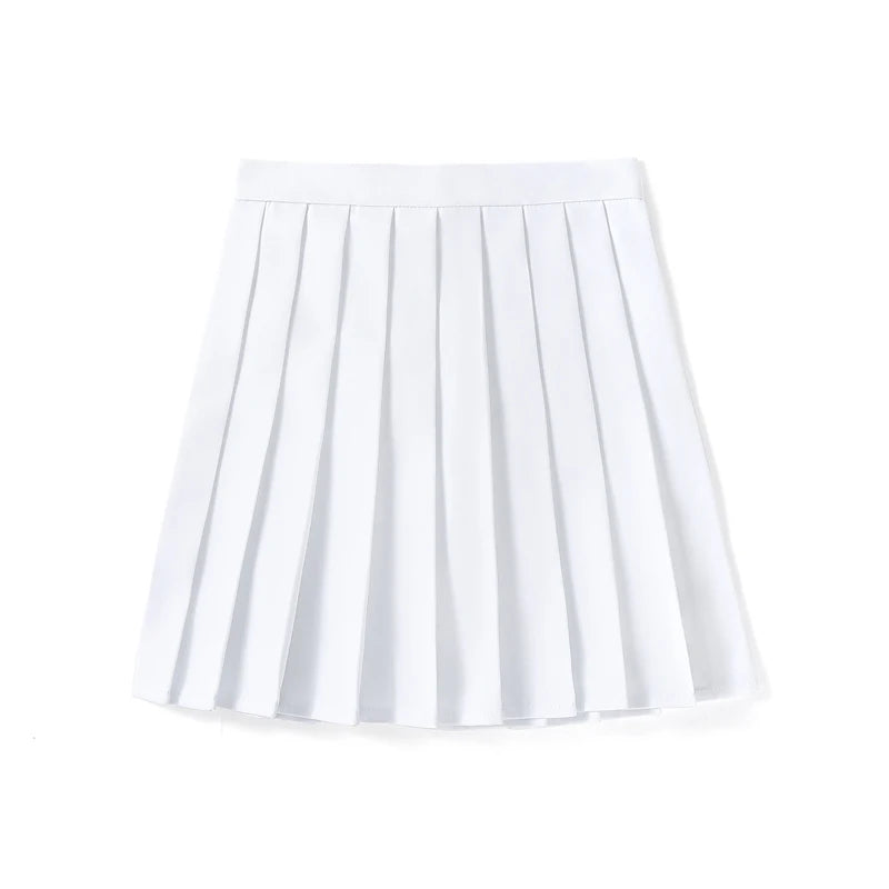 Women’s High Waist A-Line Skirt – Summer Harajuku Style Black Mini Pleated School Girl Uniform