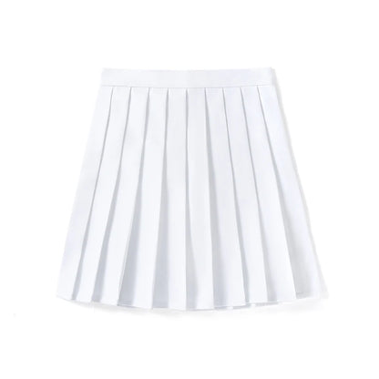 Women’s High Waist A-Line Skirt – Summer Harajuku Style Black Mini Pleated School Girl Uniform