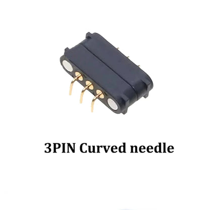 2A 2-Pin DC Magnetic Pogo Pin Connector - 2–5 Pin Spring-Loaded Male/Female Power Socket, 2.54/2.8mm Pitch