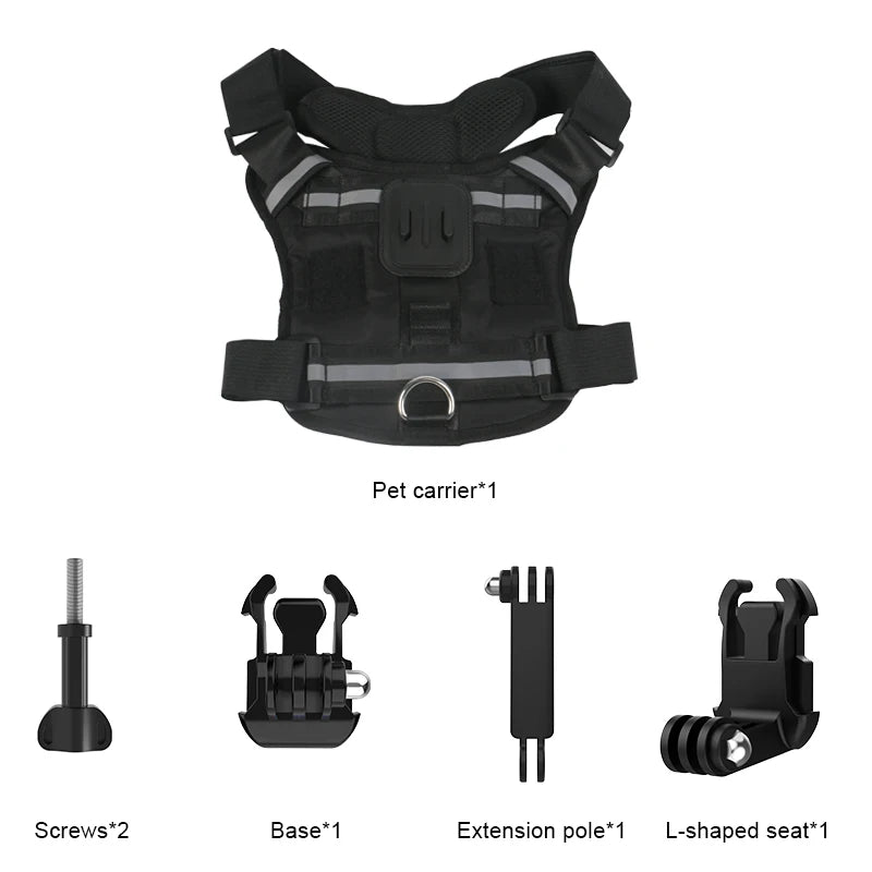 Sheingka Adjustable Sports Camera Chest Strap – Dog Harness Holder for GoPro Hero 4–12