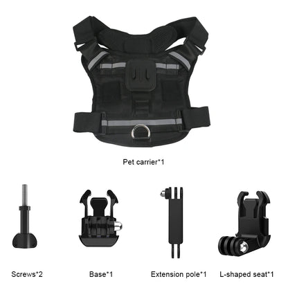 Sheingka Adjustable Sports Camera Chest Strap – Dog Harness Holder for GoPro Hero 4–12