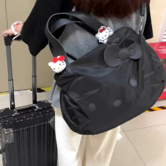Hello Kitty Travel Storage Bags - Sanrio Luggage, Suitcase Hanging Bag, Fashion Handbags, Portable Tote and Backpacks for Women