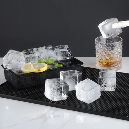 Large Silicone Ice Cube Tray — 4/6/8/15 Grid Mold for Bar, Pub, DIY Ice Blocks